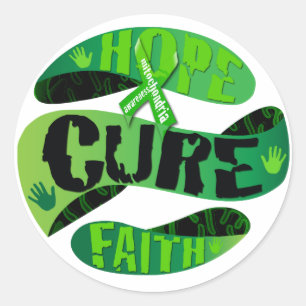 Hope Cure Faith Runder Aufkleber