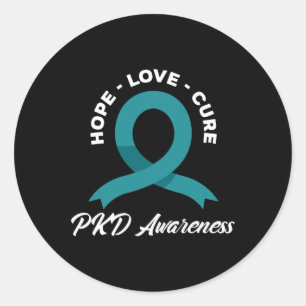 Hope Cure Polycystic Niere Disease Awareness Runder Aufkleber