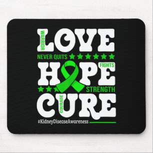 Hope Cure Warrior Niere Disease Awareness Support Mousepad