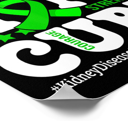 Hope Cure Warrior Niere Disease Awareness Support Poster (Ecke)