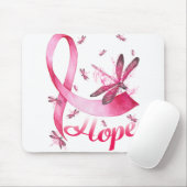 Hope Dragonfly Brustkrebs T - Shirt Mousepad (Mit Mouse)