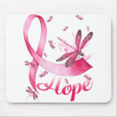 Hope Dragonfly Brustkrebs T - Shirt Mousepad (Vorne)