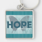 "Hope Endures" Schöne Blue Butterfly Key Chain Schlüsselanhänger (Vorne)