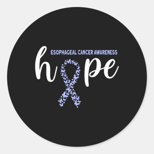 Hope Esophageal Cancer Bewusstsein Runder Aufkleber (Vorderseite)