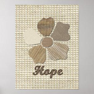 Hope Fabric Blume Collage Poster