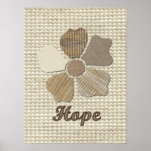 Hope Fabric Blume Collage Poster (Vorne)
