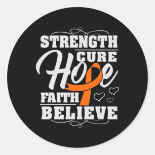 Hope Faith Glaube Leukemia Cancer Awareness Ribbo Runder Aufkleber