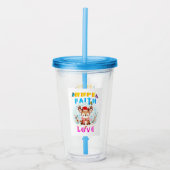 Hope Faith Liebe Acryltrinkbecher (Vorderseite)