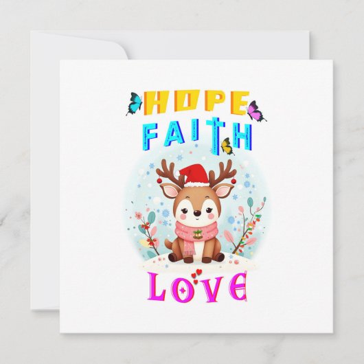 Hope Faith Liebe Ankündigung (Vorderseite)