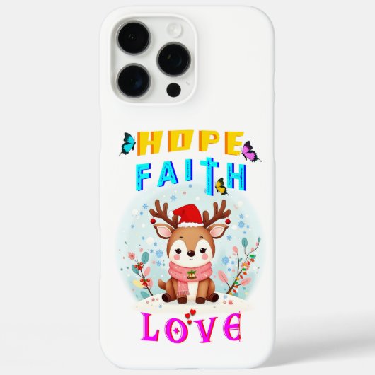 Hope Faith Liebe Case-Mate iPhone Hülle (Rückseite)