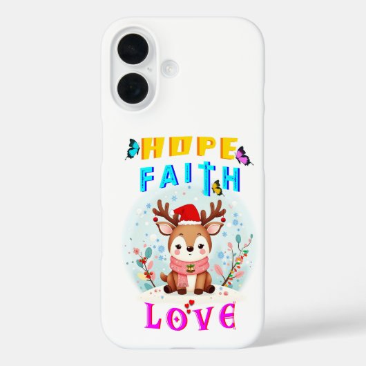 Hope Faith Liebe Case-Mate iPhone Hülle (Rückseite)