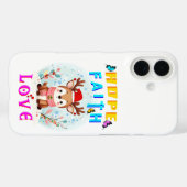 Hope Faith Liebe Case-Mate iPhone Hülle (Rückseite (Horizontal))