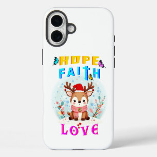Hope Faith Liebe iPhone 16 Plus Hülle