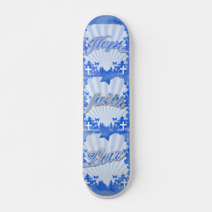 Hope Faith Liebe Christlich Slogans Skateboard