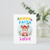 Hope Faith Liebe Dankeskarte (Stehend Vorderseite)