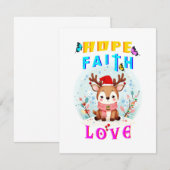 Hope Faith Liebe Dankeskarte (Vorne/Hinten)