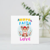 Hope Faith Liebe Dankeskarte (Stehend Vorderseite)