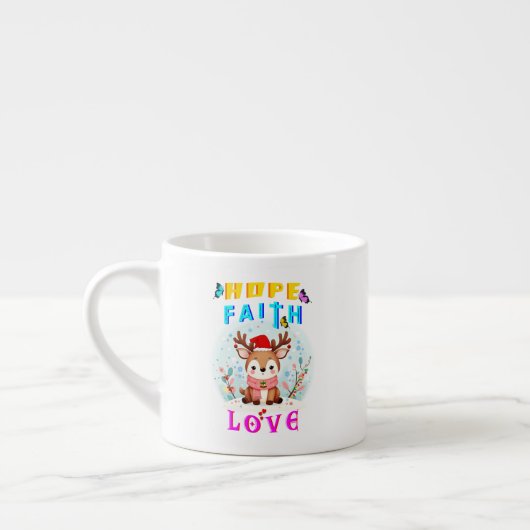 Hope Faith Liebe Espressotasse (Links)