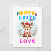 Hope Faith Liebe Feiertagskarte (Vorderseite)