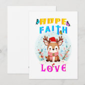 Hope Faith Liebe Feiertagskarte (Vorne/Hinten)