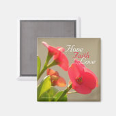 Hope Faith Liebe / Floral Magnet (Vorderseite/Rückseite)