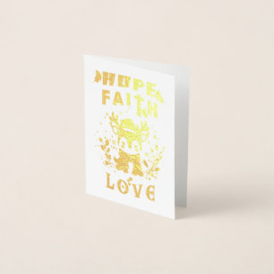 Hope Faith Liebe Folienkarte