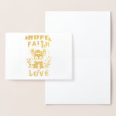 Hope Faith Liebe Folienkarte (Anzeige)