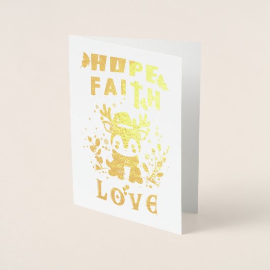 Hope Faith Liebe Folienkarte (Vorderseite)