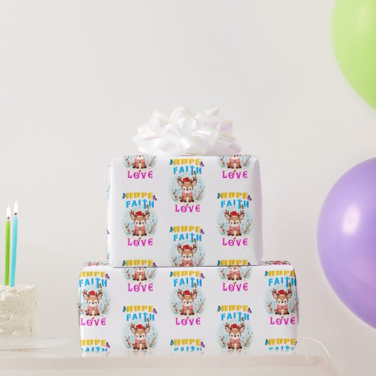 Hope Faith Liebe Geschenkpapier (Partygeschenke)