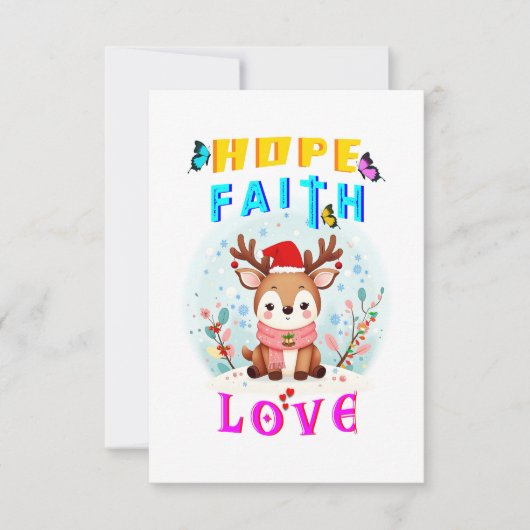 Hope Faith Liebe Karte (Vorderseite)