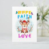 Hope Faith Liebe Karte (Stehend Vorderseite)