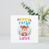 Hope Faith Liebe Karte (Stehend Vorderseite)