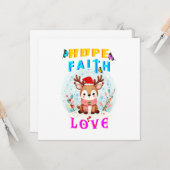 Hope Faith Liebe Karte (Vorderseite/Rückseite Beispiel)