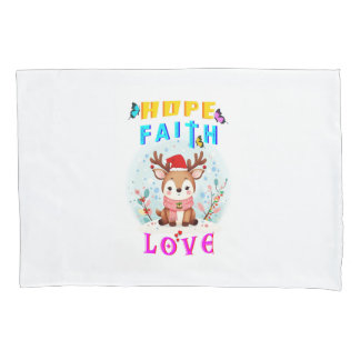 Hope Faith Liebe Kissenbezug