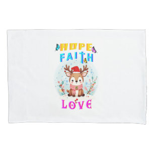 Hope Faith Liebe Kissenbezug