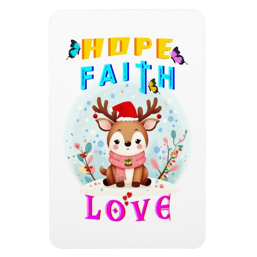 Hope Faith Liebe Magnet (Vertikal)