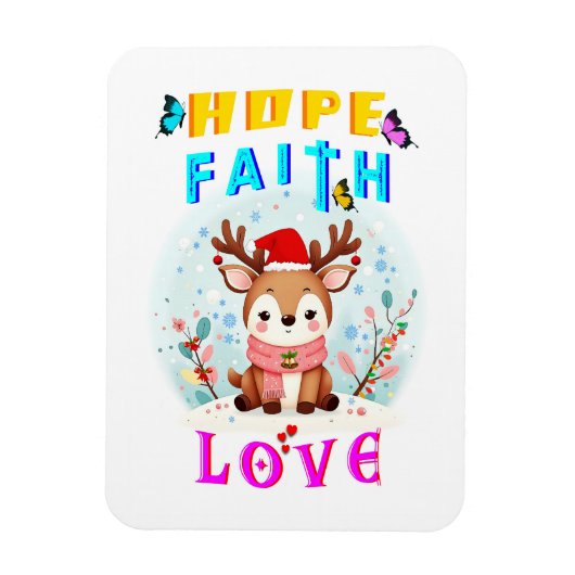 Hope Faith Liebe Magnet (Vertikal)