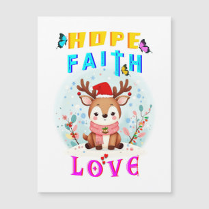 Hope Faith Liebe Magnetkarte