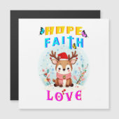 Hope Faith Liebe Magnetkarte (Vorne/Hinten)
