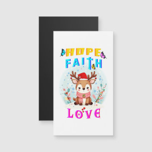 Hope Faith Liebe Magnetkarte