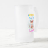 Hope Faith Liebe Mattglas Bierglas (VorderseiteRechts)