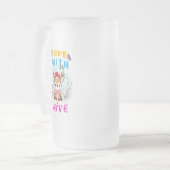 Hope Faith Liebe Mattglas Bierglas (Vorderseite Links)