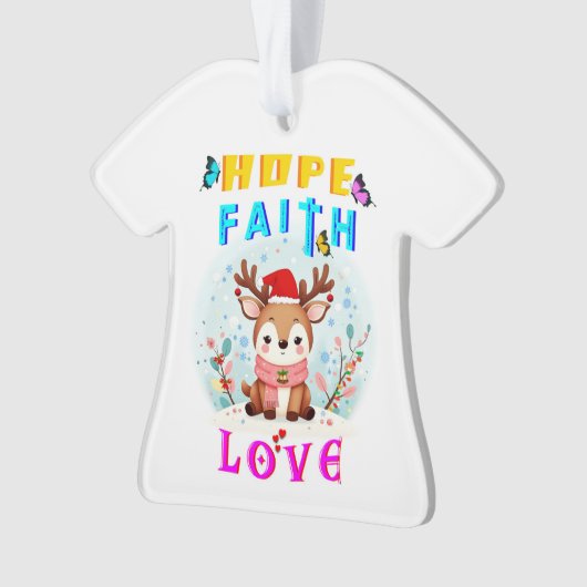 Hope Faith Liebe Ornament (Vorderseite)