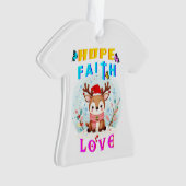 Hope Faith Liebe Ornament (Vorderseite)