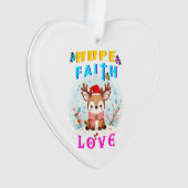 Hope Faith Liebe Ornament (Vorderseite)