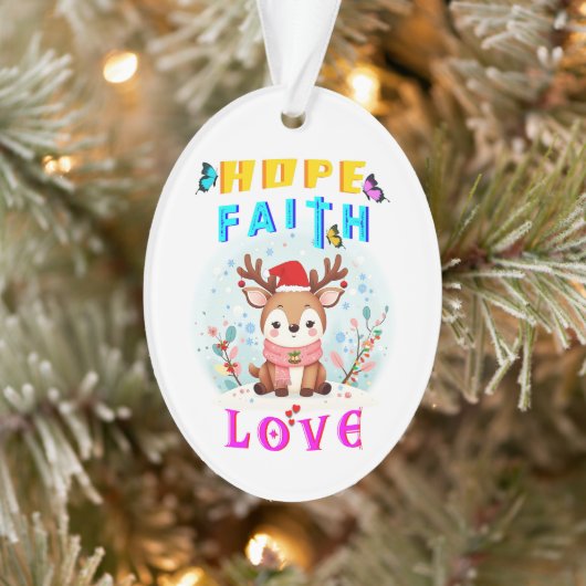 Hope Faith Liebe Ornament (Baum)