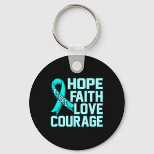 Hope Faith Liebe Ptsd Stress Awareness Ribbon Grap Schlüsselanhänger