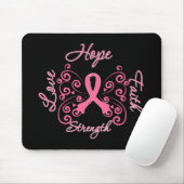 Hope Faith Liebe Stärke Brustkrebs Mousepad (Mit Mouse)