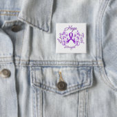 Hope Faith Liebe Stärke Fibromyalgie Button (Beispiel)