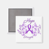 Hope Faith Liebe Stärke Fibromyalgie Magnet (Vorderseite/Rückseite)